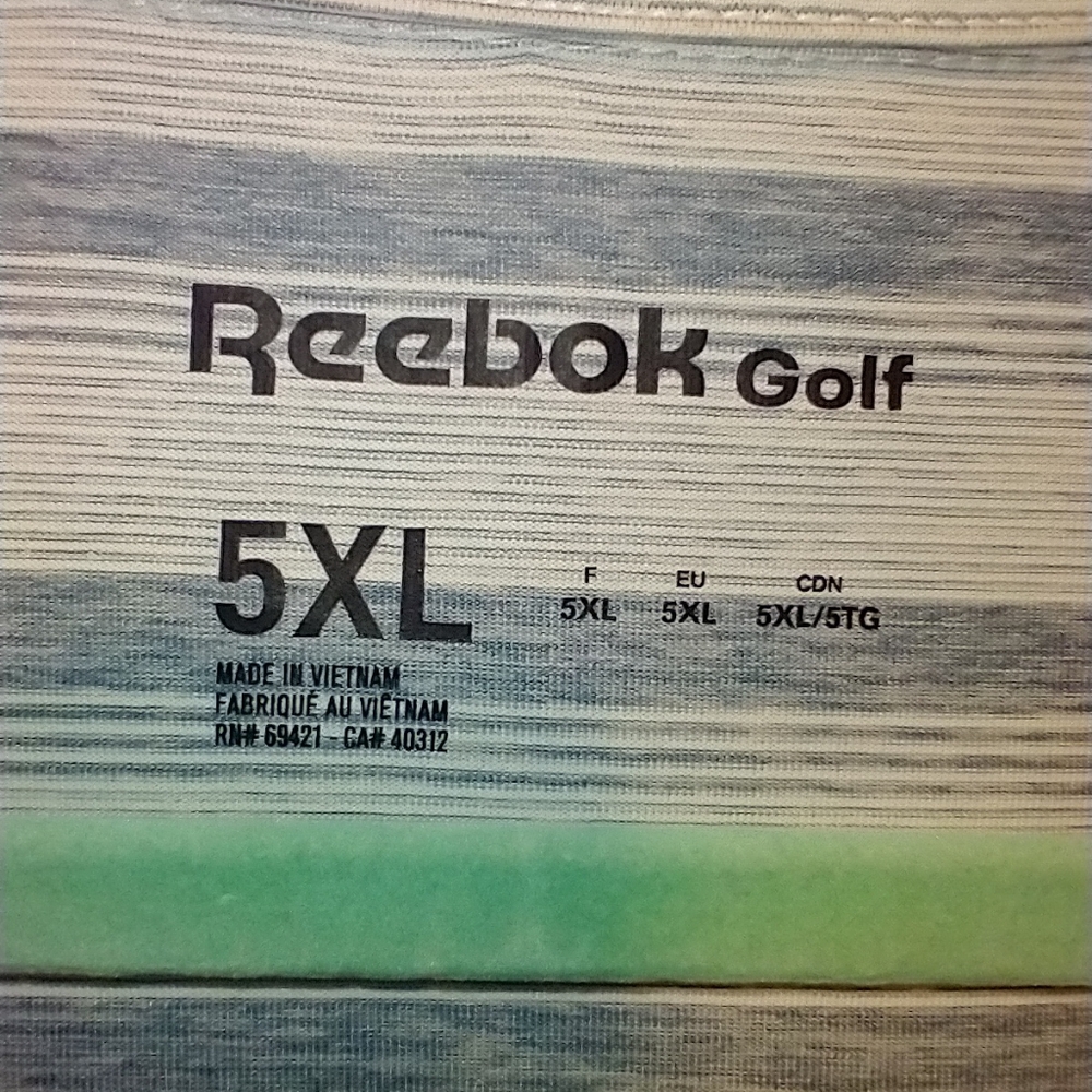 Reebok Golf Striped Short Sleeve Polo Shirt Men's sz 5XL. - Picture 4 of 5